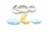 Ballooon Style Cloud & Moon Silicone Mold