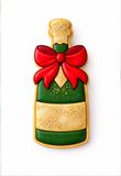 Festive Bottle with Bow Cookie Cutter and Stamp Size Option