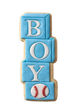 Little Slugger Boy Baby Block Cookie Cutter & Stamp