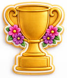 #1 Mom Golf Trophy Cookie Cutter & Stamp – Mother’s Day Award Plaque Design