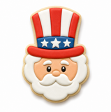 Patriotic Uncle Sam Cookie Cutter & Stamp