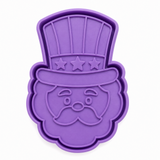 Patriotic Uncle Sam Cookie Cutter & Stamp