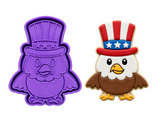 Patriotic Eagle Cookie Cutter & Stamp
