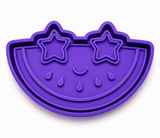Patriotic Watermelon Cookie Cutter & Stamp Set