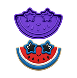 Patriotic Watermelon Cookie Cutter & Stamp Set