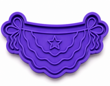 Patriotic Party Banner Cookie Cutter & Stamp