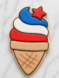 Patriotic Ice Cream Cookie Cutter & Stamp