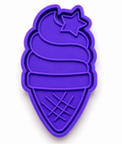 Patriotic Ice Cream Cookie Cutter & Stamp
