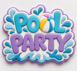 Pool Party Splash Plaque Cookie Cutter & Stamp – 2 Piece Summer Poolside Embosser Set