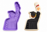 He Did It Graduation Cookie Cutter & Stamp
