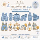 Here Comes the Son Baby Shower Cookie Cutter Collection