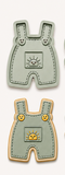 Baby Overalls Cookie Cutter & Stamp   Here Comes the Son Baby Shower Cookie Cutter Fondant Embosser Tool