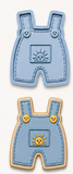 Baby Overalls Cookie Cutter & Stamp   Here Comes the Son Baby Shower Cookie Cutter Fondant Embosser Tool