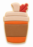 Autumn Coffee To-Go Cup Cookie Cutter & Embosser Stamp Set