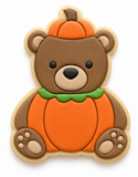 Pumpkin Teddy Bear Cookie Cutter & Embosser Stamp Set