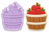 Apple Harvest Basket Cookie Cutter & Embosser Stamp Set