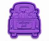 Welcome Fall Vintage Truck Cookie Cutter & Embosser Stamp Set