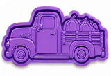 Cream Pumpkin Patch Farm Truck Cookie Cutter & Embosser Stamp Set