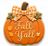 Fall Y'all Pumpkin Cookie Cutter & Embosser Stamp Set