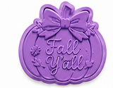 Fall Y'all Pumpkin Cookie Cutter & Embosser Stamp Set