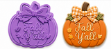 Fall Y'all Pumpkin Cookie Cutter & Embosser Stamp Set