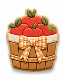 Harvest Apple Basket Cookie Cutter & Embosser Stamp Set