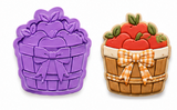 Harvest Apple Basket Cookie Cutter & Embosser Stamp Set