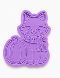 Woodland Fox & Pumpkin Cookie Cutter & Embosser Stamp Set