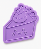 Kawaii Pumpkin Pie Slice Cookie Cutter & Embosser Stamp Set