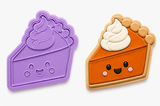 Kawaii Pumpkin Pie Slice Cookie Cutter & Embosser Stamp Set
