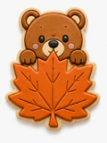 Peekaboo Bear & Maple Leaf Cookie Cutter & Embosser Stamp Set