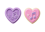 Music Note Heart Cookie Cutter & Embosser Set