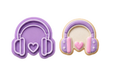Kawaii Headphones Cookie Cutter & Embosser Set