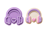 Kawaii Headphones Cookie Cutter & Embosser Set