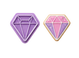 Diamond Gem Cookie Cutter & Embosser Set