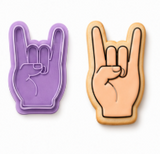 Rock On Hand Cookie Cutter & Embosser Set