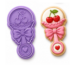 Cherry Baby Rattle Cookie Cutter & Embosser Stamp