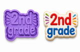 2nd Grade Cookie Cutter & Embosser Stamp – Back to School Cookie Cutter – First Day of School Cookies