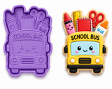 School Bus Cookie Cutter & Embosser Stamp – Back to School Cookie Cutter – Cute Classroom Theme Cookies
