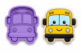 Cute School Bus Cookie Cutter & Embosser Stamp – Back to School Cookie Cutter – Kids Classroom Cookies