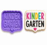 Kindergarten Cookie Cutter & Embosser Stamp – Back to School Cookie Cutter – First Day of School Cookies