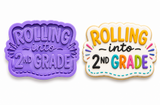 Rolling into 2nd Grade Cookie Cutter & Embosser Stamp – Back to School Cookie Cutter – First Day of School Cookies