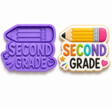 Second Grade Pencil Cookie Cutter & Embosser Stamp – Back to School Cookie Cutter – First Day of School Cookies