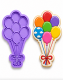 Balloon Bouquet Cookie Cutter & Embosser Stamp – Birthday Cookie Cutter – Celebration & Party Cookies