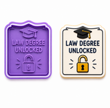 Law Degree Unlocked Cookie Cutter & Embosser