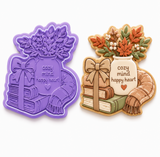 Cozy Mind Happy Heart Cookie Cutter & Embosser