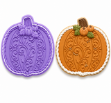Elegant Pumpkin Cookie Cutter & Embosser