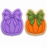 Pumpkin with Bow Cookie Cutter & Embosser