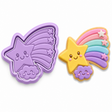Shooting Star Cookie Cutter & Embosser | Two-Piece Set