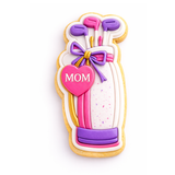 Luxury Golf Mom Bag Cookie Cutter & Stamp – Mother’s Day Golf Cookie Design
